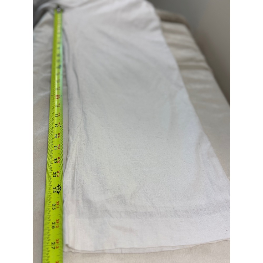 Abercrombie Fitch Womens S White Linen Blend Wide Leg Pants Coastal Minimalist - Picture 7 of 9